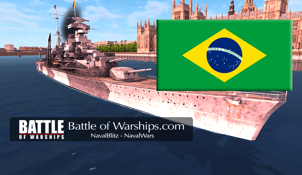 ADMIRAL HIPPER and Brazil flag - Battle of Warships