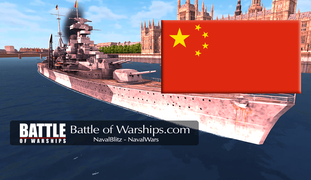 ADMIRAL HIPPER and CHINA flag - Battle of Warships