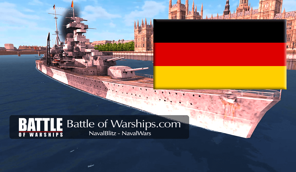ADMIRAL HIPPER and GERMANY flag - Battle of Warships