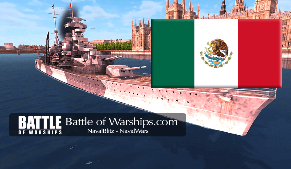 ADMIRAL HIPPER and MEXICO flag - Battle of Warships