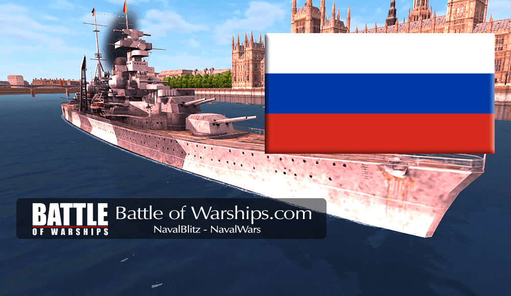 ADMIRAL HIPPER and RUSSIA flag - Battle of Warships