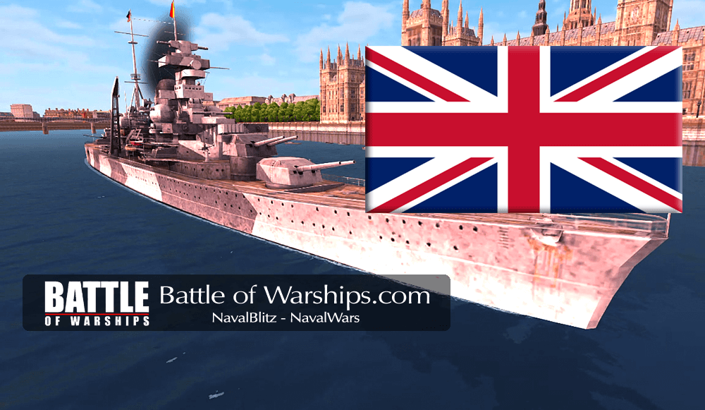 ADMIRAL HIPPER and UK flag - Battle of Warships