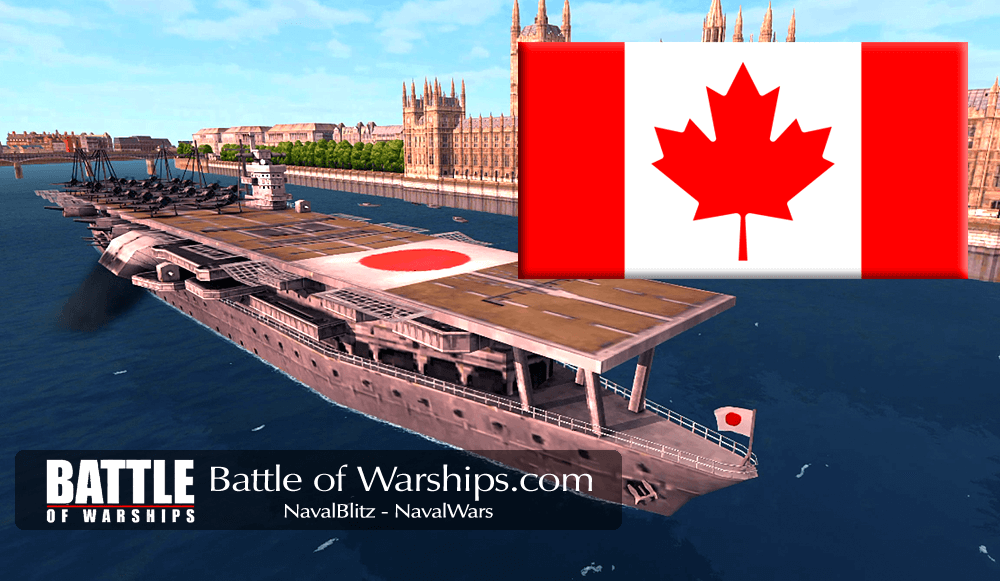 AKAGI and CANADA flag - Battle of Warships