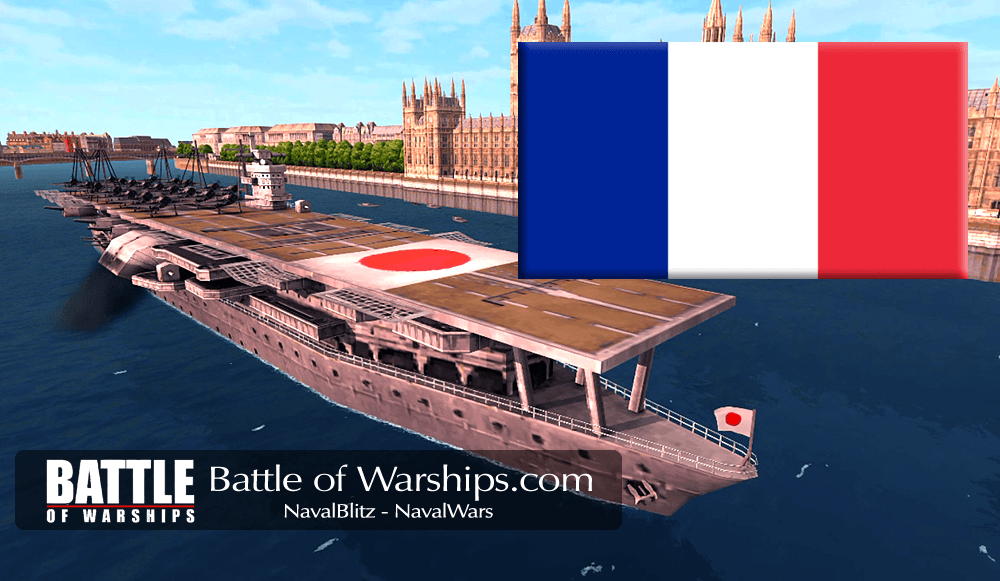 AKAGI and FRANCE flag - Battle of Warships