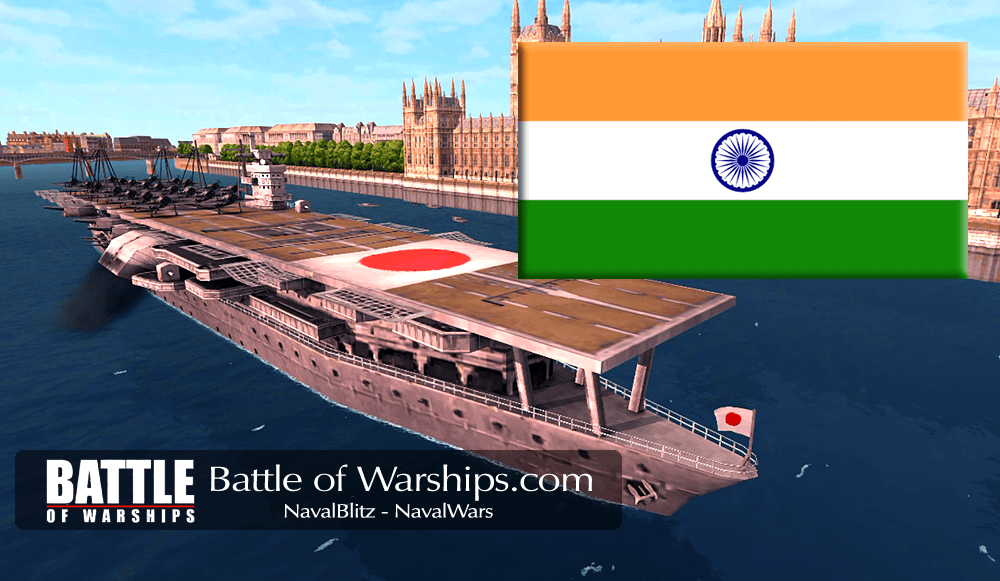 AKAGI and INDIA flag - Battle of Warships