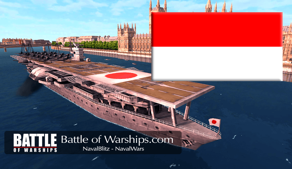 AKAGI and INDNESIA flag - Battle of Warships