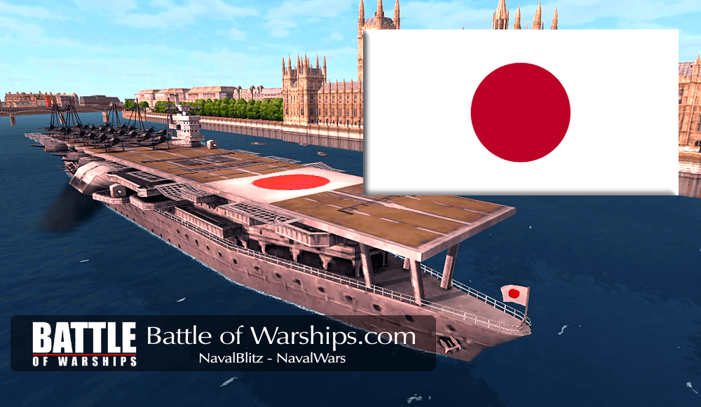 AKAGI and JAPAN flag - Battle of Warships