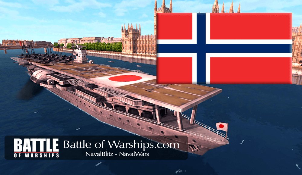 AKAGI and NORWAY flag - Battle of Warships