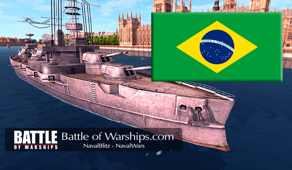 ARKANSAS and Brazil flag - Battle of Warships