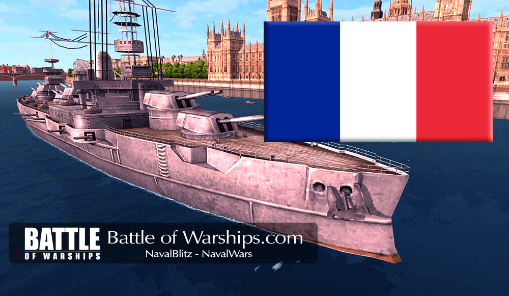 ARKANSAS and FRANCE flag - Battle of Warships