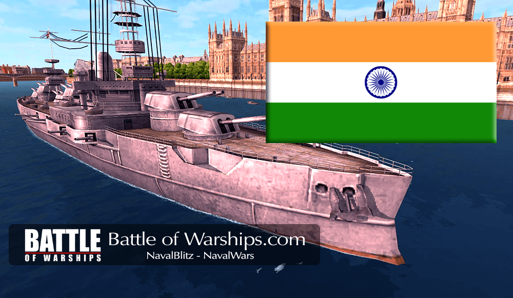 ARKANSAS and INDIA flag - Battle of Warships