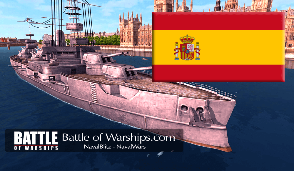 ARKANSAS and SPAIN flag - Battle of Warships