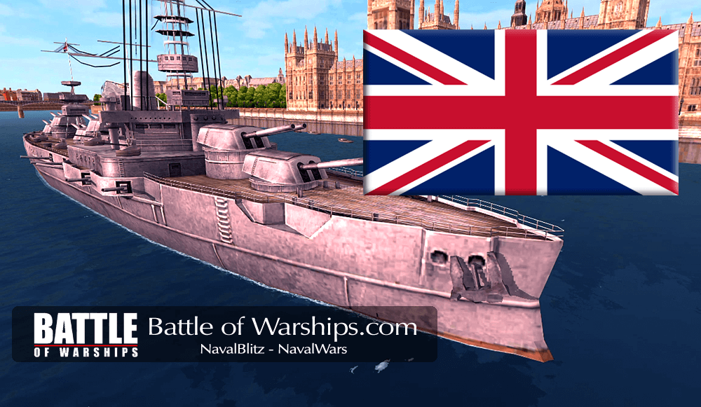 ARKANSAS and UK flag - Battle of Warships