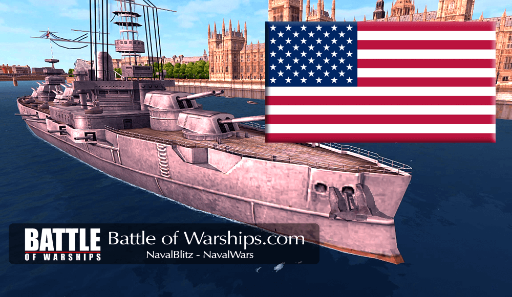 ARKANSAS and USA flag - Battle of Warships