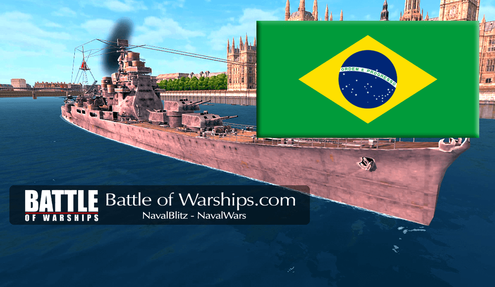 ATAGO and Brazil flag - Battle of Warships