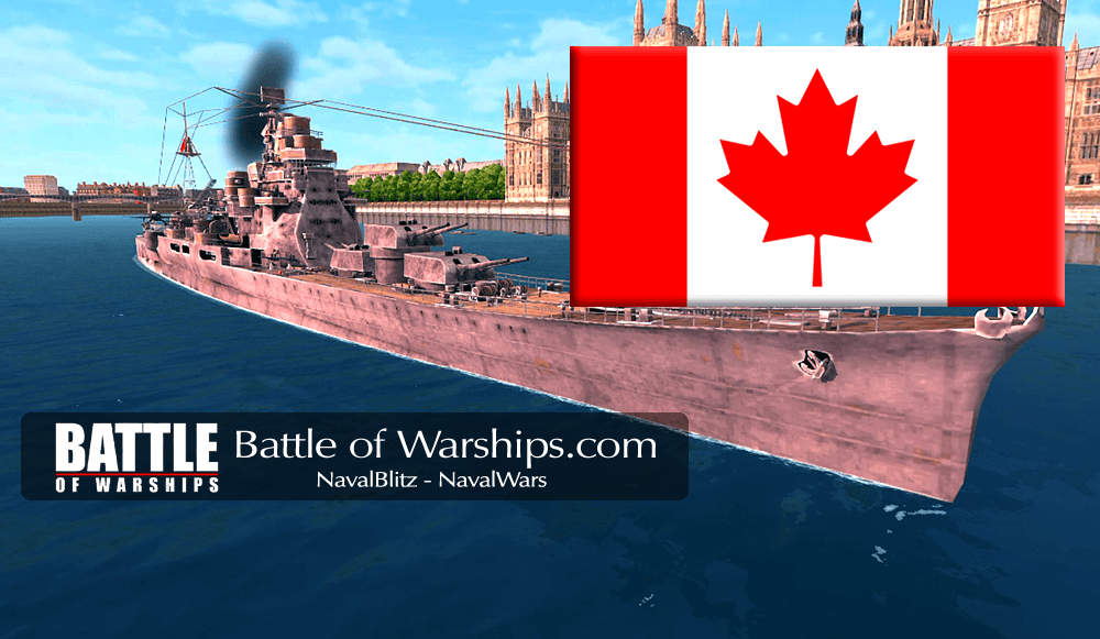 ATAGO and CANADA flag - Battle of Warships