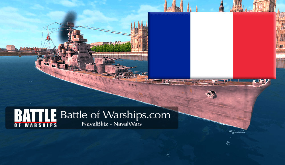 ATAGO and FRANCE flag - Battle of Warships