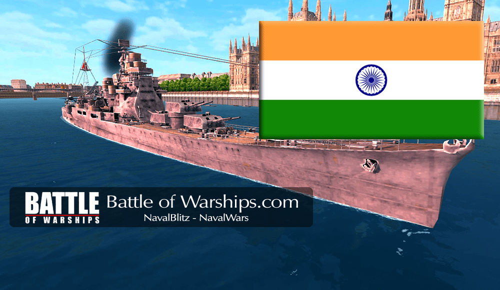 ATAGO and INDIA flag - Battle of Warships