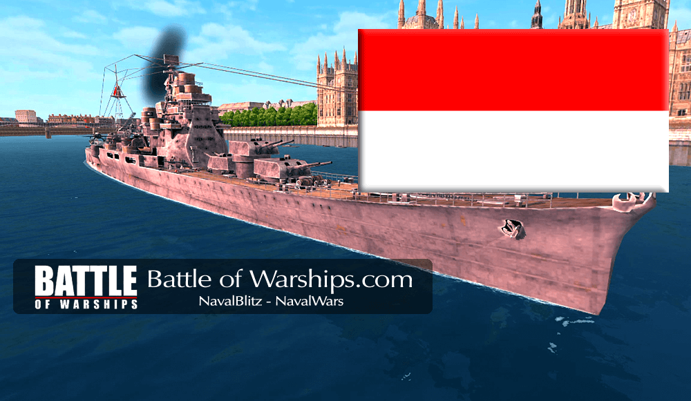 ATAGO and INDNESIA flag - Battle of Warships