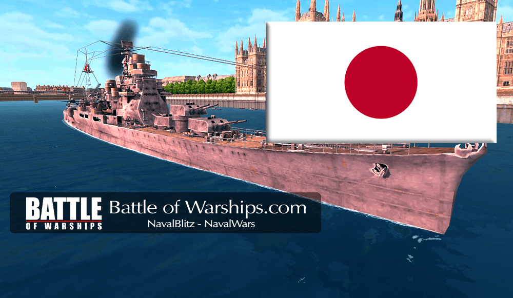 ATAGO and JAPAN flag - Battle of Warships