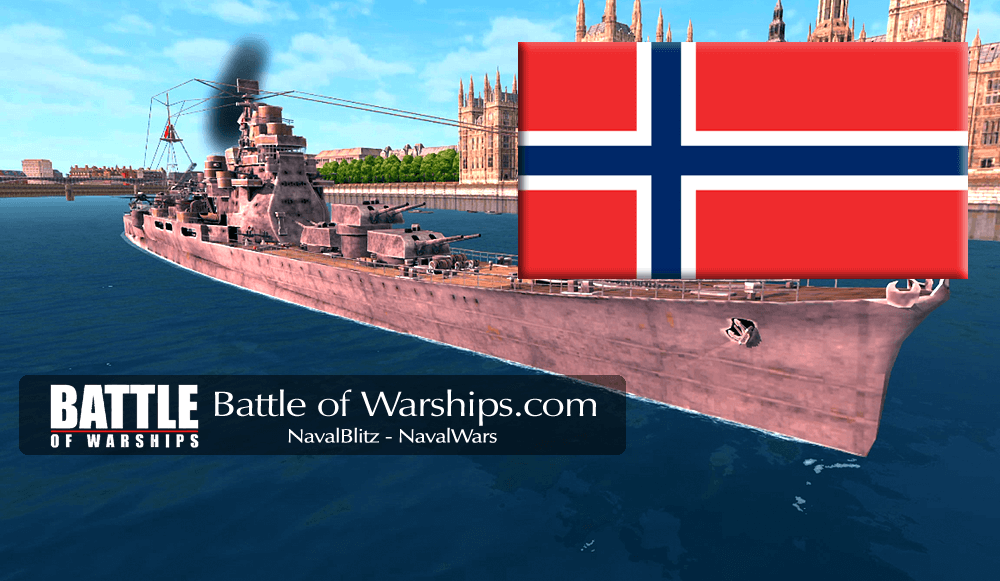 ATAGO and NORWAY flag - Battle of Warships