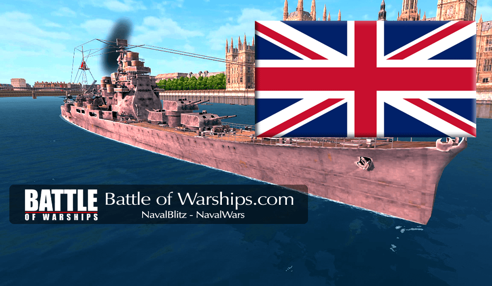ATAGO and UK flag - Battle of Warships