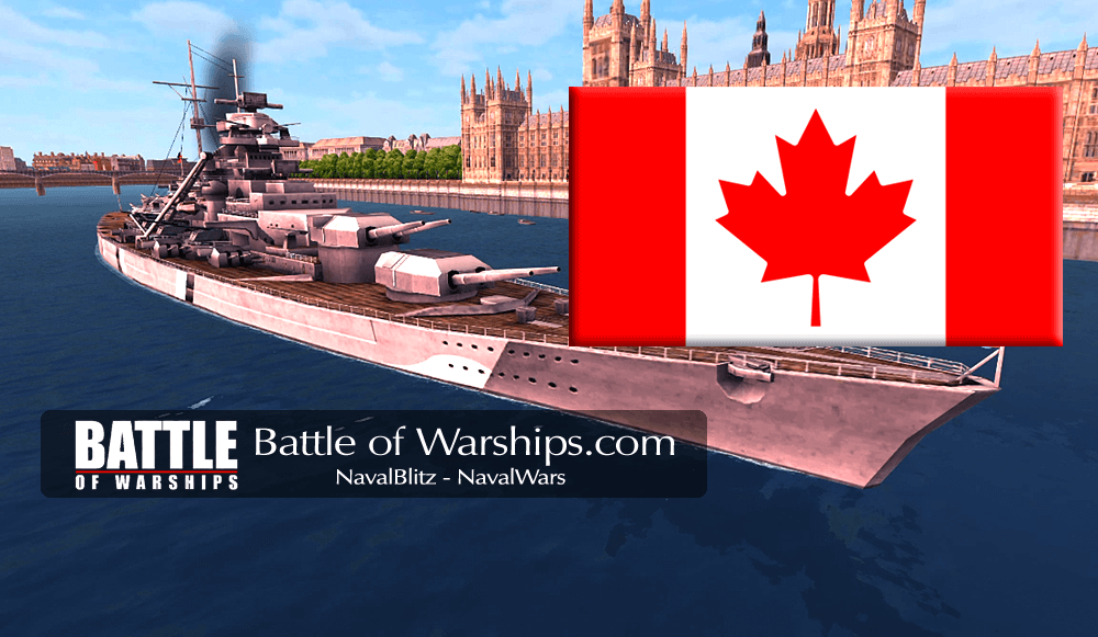 BISMARCK and CANADA flag - Battle of Warships