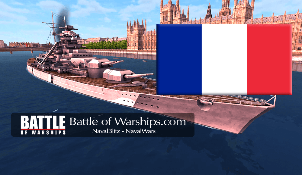 BISMARCK and FRANCE flag - Battle of Warships