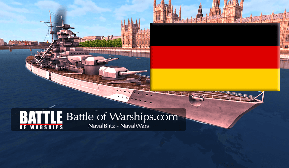 BISMARCK and GERMANY flag - Battle of Warships