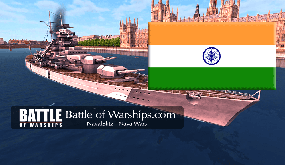 BISMARCK and INDIA flag - Battle of Warships