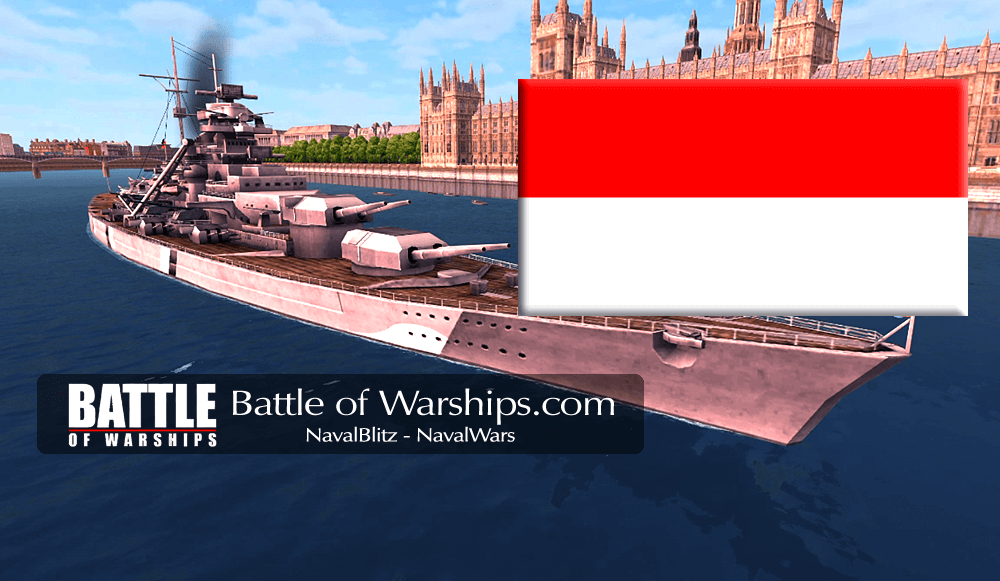 BISMARCK and INDNESIA flag - Battle of Warships