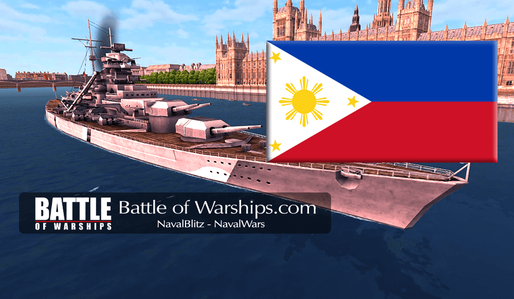 BISMARCK and PILIPPINES flag - Battle of Warships