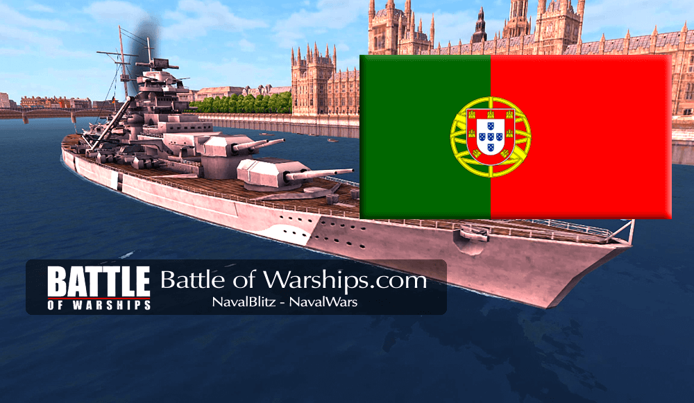 BISMARCK and PORTUGAL flag - Battle of Warships