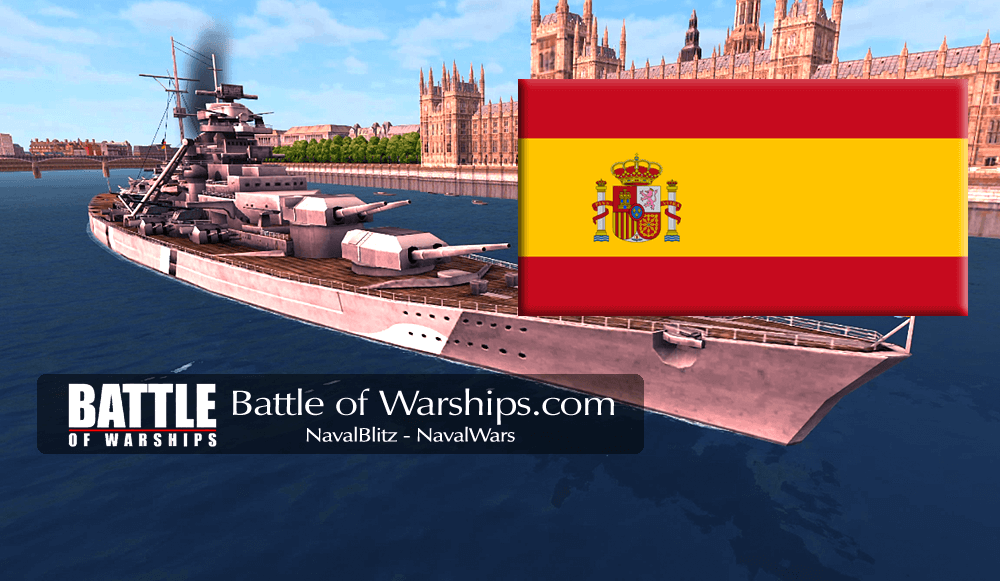 BISMARCK and SPAIN flag - Battle of Warships