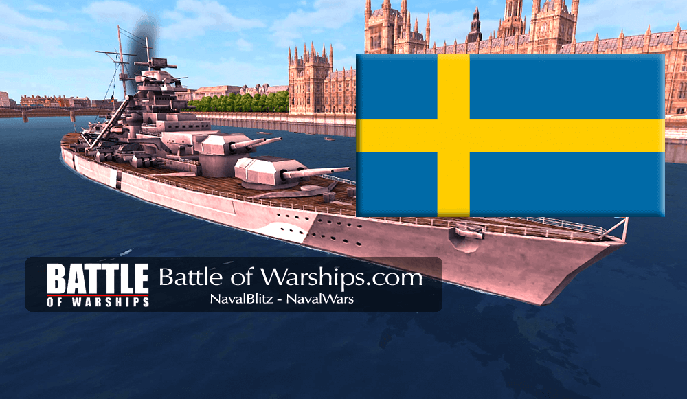 BISMARCK and SWEDEN flag - Battle of Warships