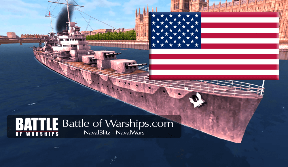 BROOKLYN and USA flag - Battle of Warships