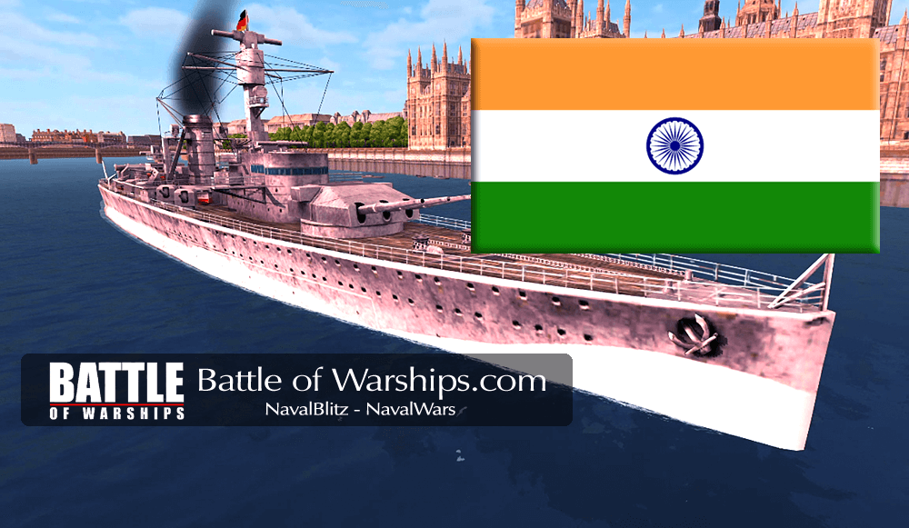 DEUTSCHILAND and INDIA flag - Battle of Warships