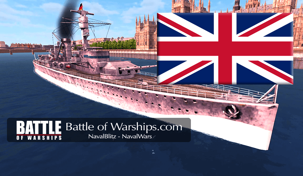 DEUTSCHILAND and UK flag - Battle of Warships