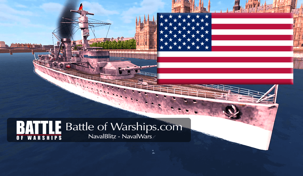 DEUTSCHILAND and USA flag - Battle of Warships