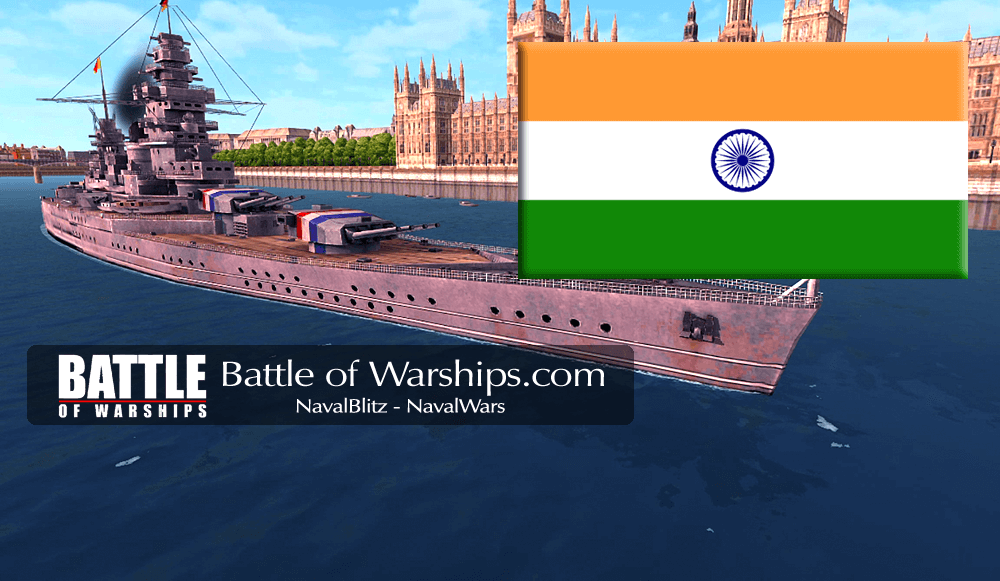 DUNKERQUE and INDIA flag - Battle of Warships