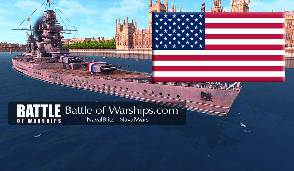 DUNKERQUE and USA flag - Battle of Warships