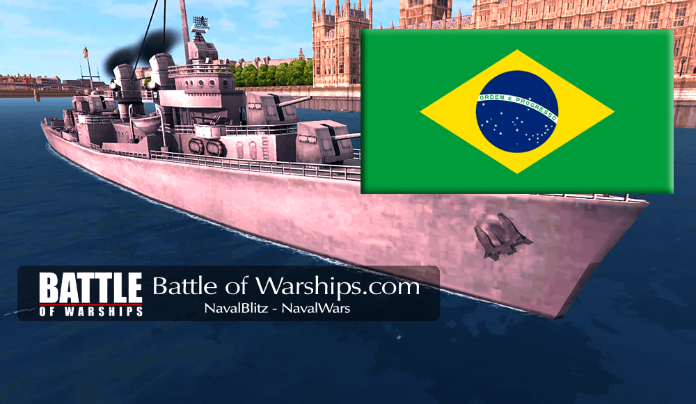 FLETCHER and Brazil flag - Battle of Warships