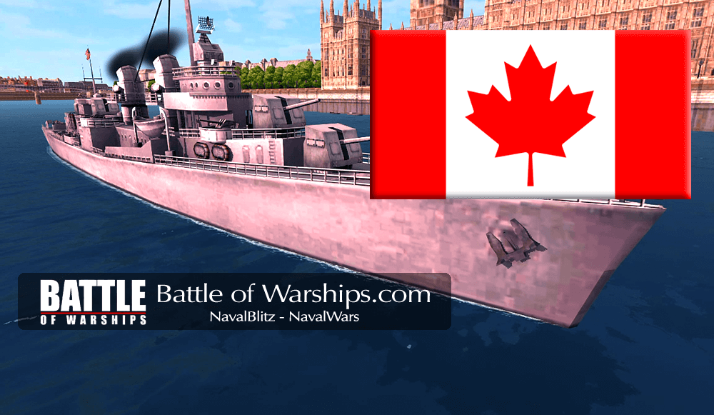 FLETCHER and CANADA flag - Battle of Warships