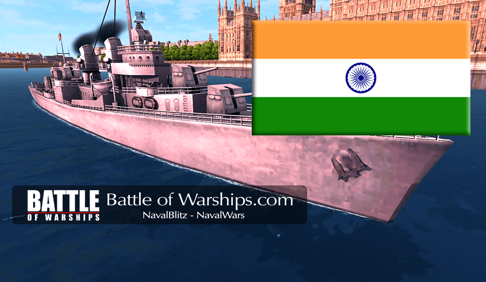 FLETCHER and INDIA flag - Battle of Warships