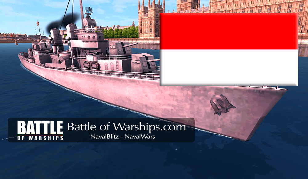 FLETCHER and INDNESIA flag - Battle of Warships