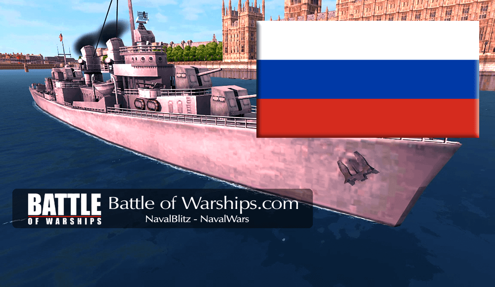 FLETCHER and RUSSIA flag - Battle of Warships