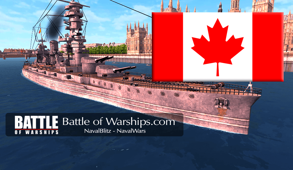 FUSO and CANADA flag - Battle of Warships