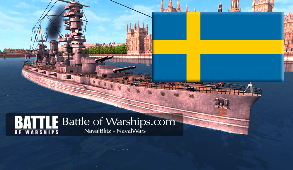 FUSO and SWEDEN flag - Battle of Warships