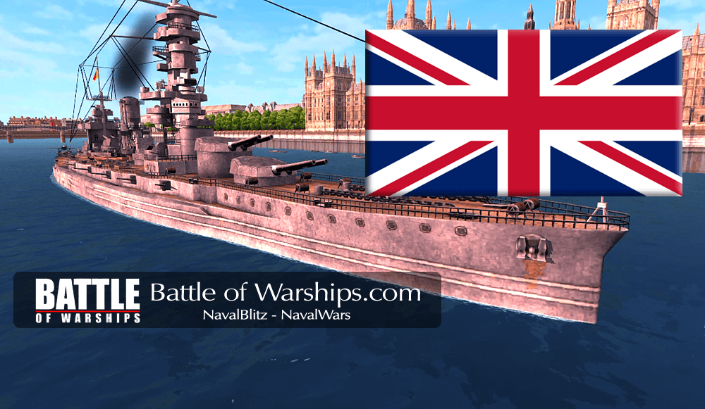 FUSO and UK flag - Battle of Warships