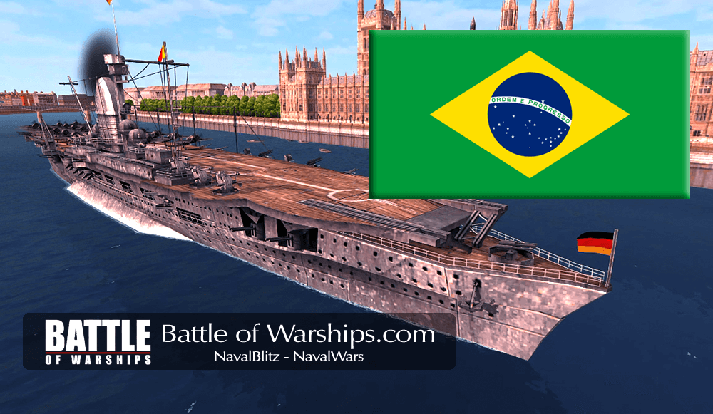 GRAF ZEPPELIN and Brazil flag - Battle of Warships